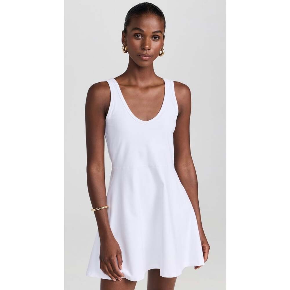 NWOT Beyond Yoga Spacedye Movement Dress XS Cloud White Athletic Tennis